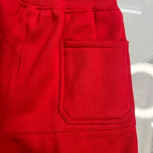 RED CONVERSE LOWER WITH SIDE POCKET