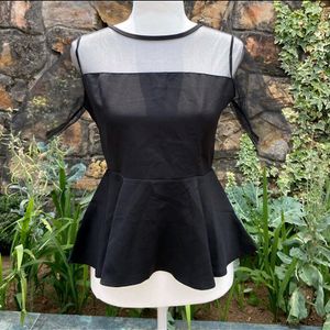 Black Mesh Formal Top