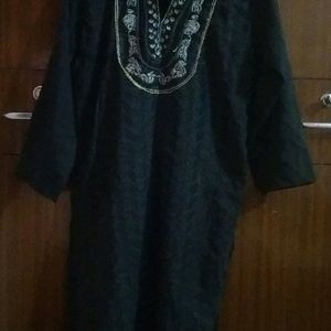 embroidery black kurta