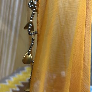 Mustard Dupatta With Beautiful Tassel Lace