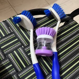 Set Of 3 Brushes+carpet Brush+minimop