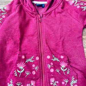 Juniors Hoodie Jacket With Embroidery