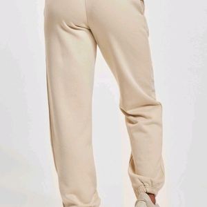 Beige High Waist Joggers