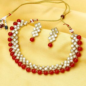 Kundan Gold Plated Choker Necklace Set