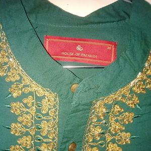 Men Green Kurta