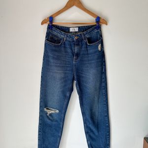 High Waist Blue Mom Jeans