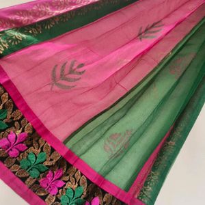 Beautiful Pink And Green Dupatta