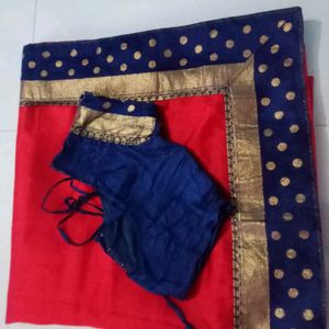 Saree With Stiched Blouse