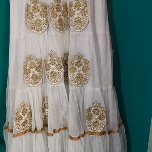 White Anarkali Dress