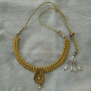 Gold Colour Adjustable Necklace