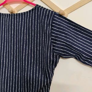 Blue Striped Top