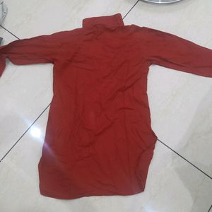 Men Red Kurta