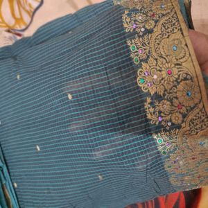 Handloom Saree With Stiched Blouse