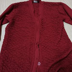 Maroon Sweater Full Hands