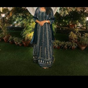 Blue Heavy Gown For Women