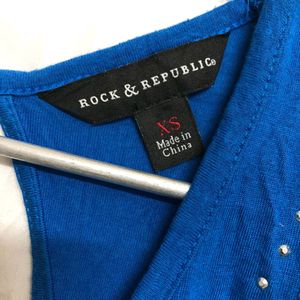 Rock & Republic Blue Back Stylish Top