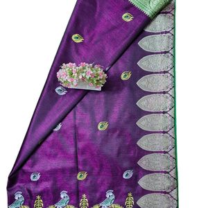 Full Work Embroidery Saree