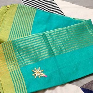 Gotapatti Saree New.Sea Green