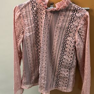 Pink Lace Top