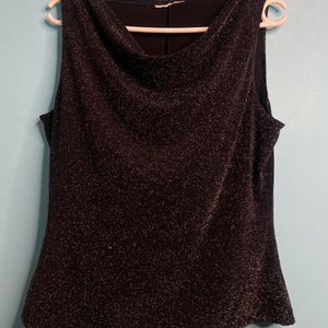 Vintage Shimmer Black Top