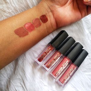 SET OF 4 NUDE SHADE LIQUID LIPSTICKS