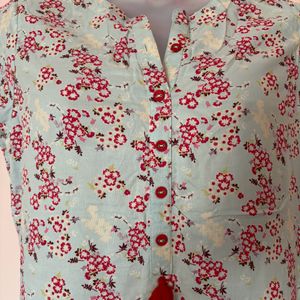 High-Low Floral Kurta