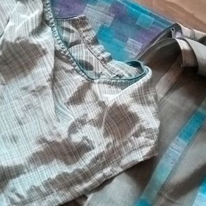 Carpe saree With Stitched Blouse