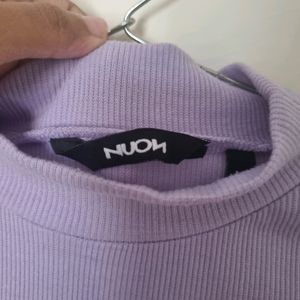 Lavender Mock Neck Top