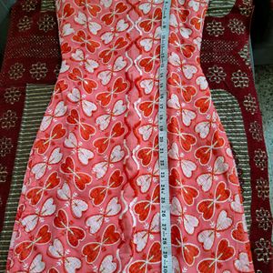 New Peach Kurta With Lining