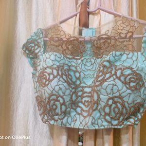 Backless Net Blouse