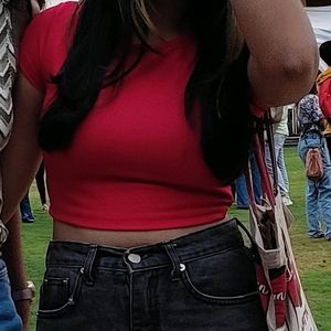 Red Crop Top