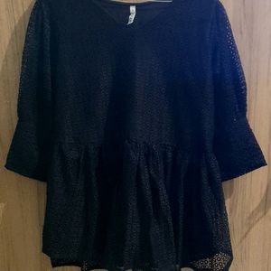 Black Peplum Top