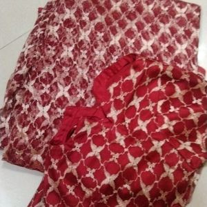 Maroon Net saree