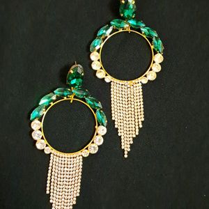 Green Embraced Earings.