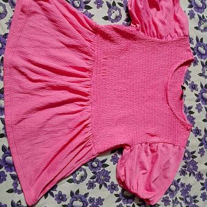 Pink Peplum Top