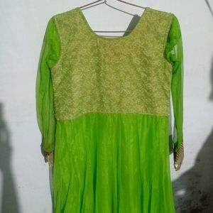 Green Stylish Party Wear Frock