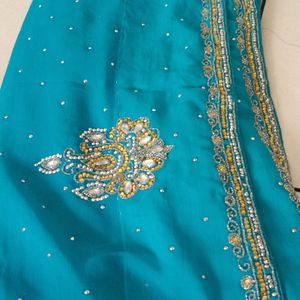 Hevay Cyan 🩵 Saree