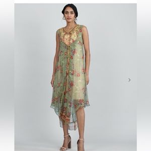 Aarke Ritu KumarFloral Print V-neck A-line Dress