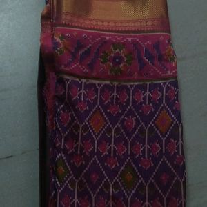 Ikkat Patola New Saree With Blouse