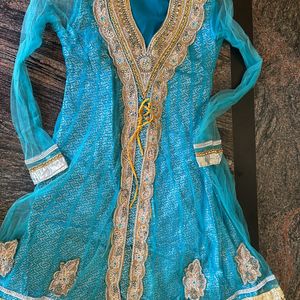 Sky Blue Anarkali Set