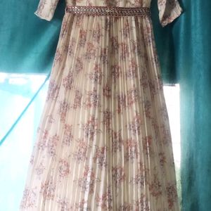 Women's Ethnic Gown With Belt