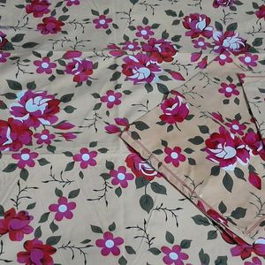 New Floral Double Bedsheet With 2 Pillow Covers