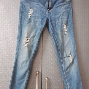 Kraus JEANS, Low Waist, Distressed