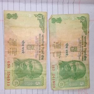 Old Note 5Rupees Tractor Chaap Combo