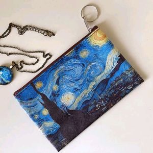 Hand-painted Aesthetic Canvas Pouches