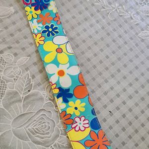 Multicolored floral belt