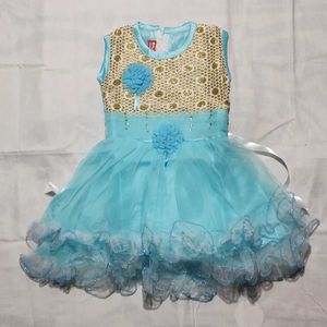 Baby Girl Dress 1-2 Years Age Cyan Like A NEW