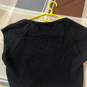 Zara Black Crop Top