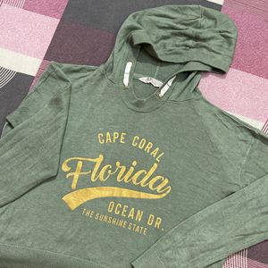 Crop H&M  Green Sweatshirt