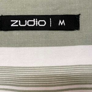 ZUDIO Relaxed Fit Striped Cuban Collar Short.